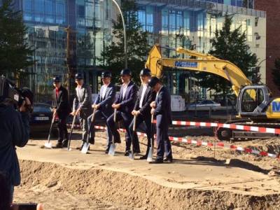 Spatenstich beim Bauvorhaben der Pandion fr 254 Wohnungen